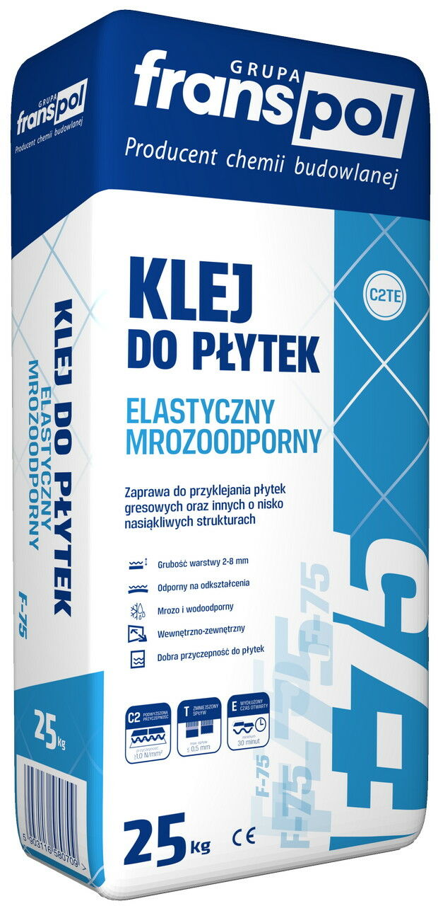 Klej do płytek F 75 elastyczny C2TE 25 kg Franspol Bricomarche pl