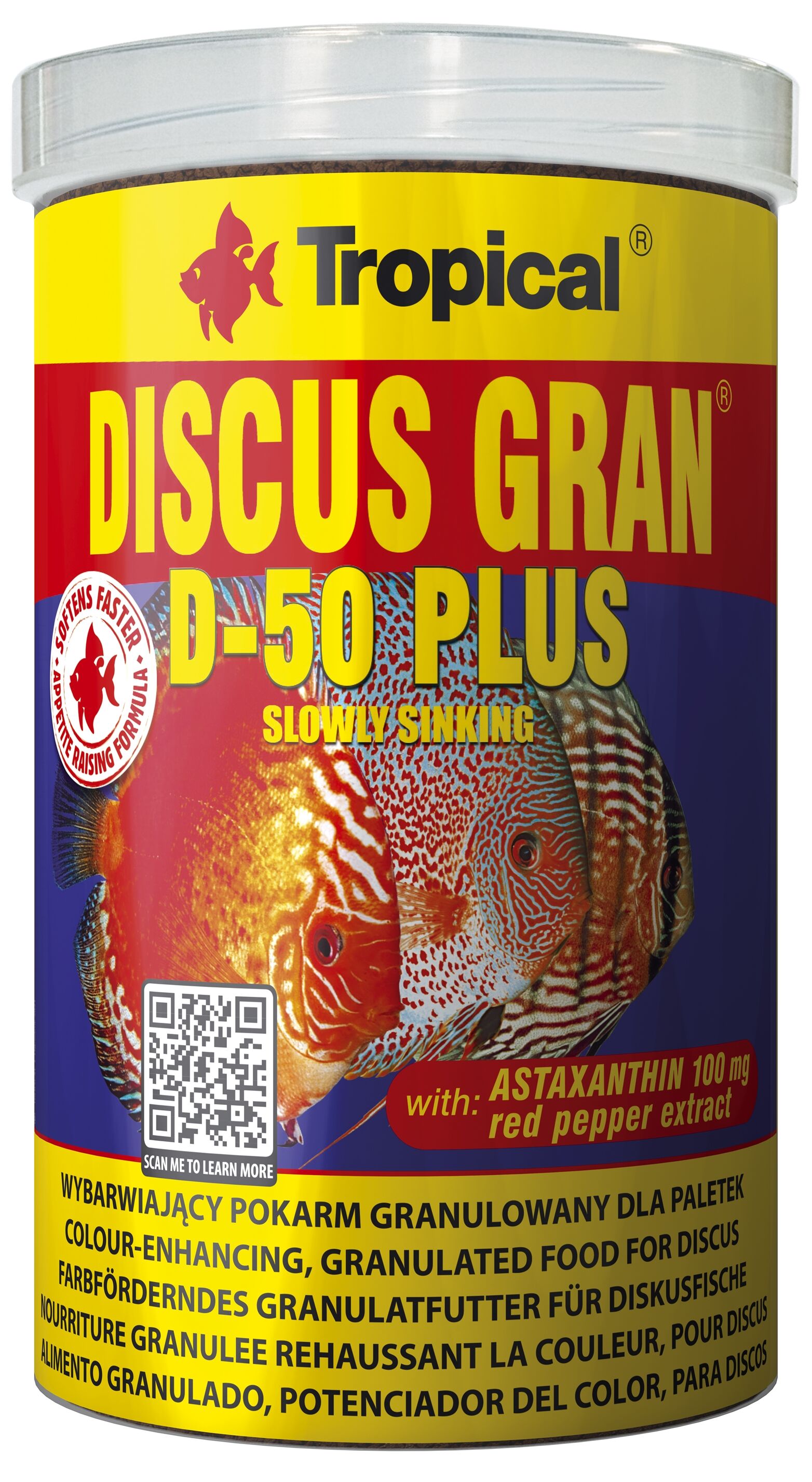 Pokarm Dla Ryb Discus Gran D Plus P Atek Ml G Tropical