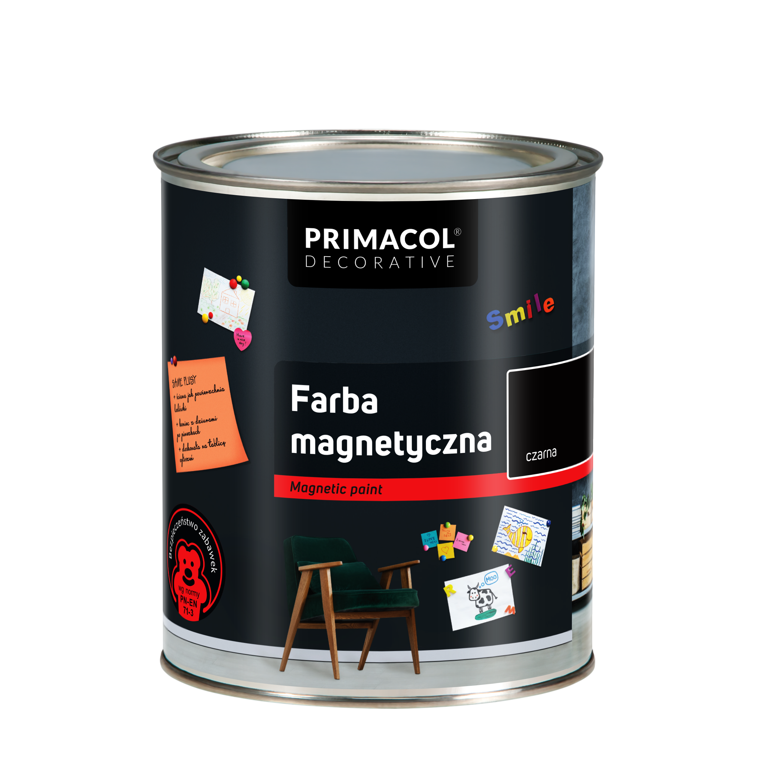 Farba Magnetyczna Szara Primacol Decorative Magnetic Paint 0 75l W