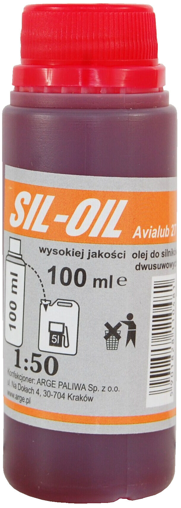 Olej SIL OIL do dwusuwów czerwony 100 ml Axenol Bricomarche pl