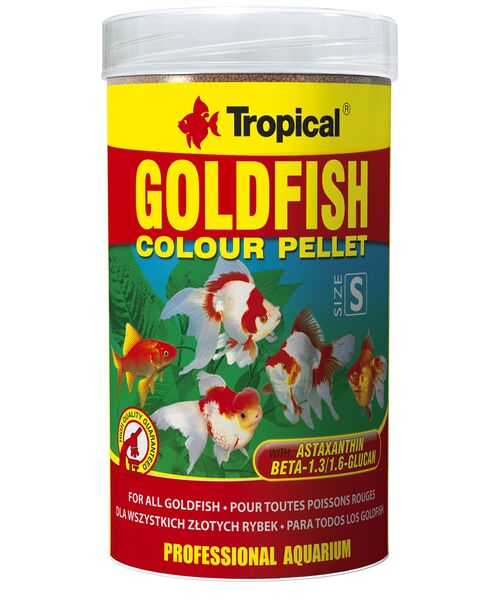 Granulat Dla Ryb GoldFish Colour Pellet Size S 250 Ml 110 G Tropical