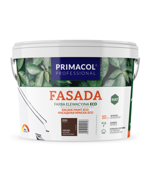 Farba elewacyjna Fasada ECO ciemny brąz 3 l Primacol Professional