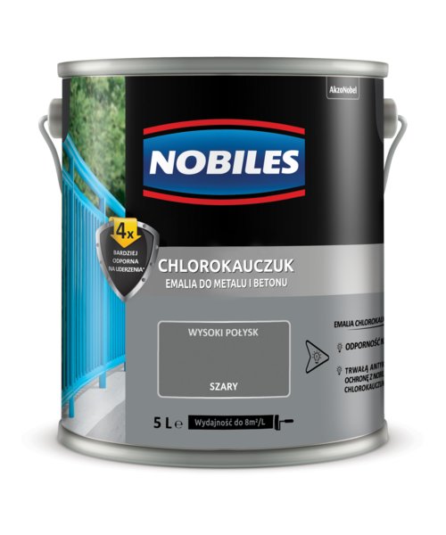 Farba Chlorokauczukowa Chlorokauczuk Szary 5 L Nobiles Bricomarche Pl