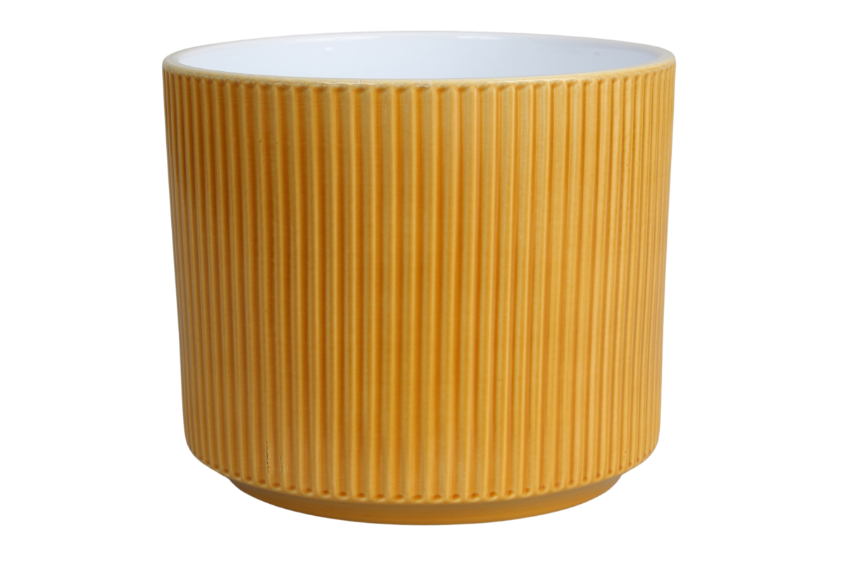 Osłonka ceramiczna cylinder 12 cm miodowy lazur Bricomarche pl