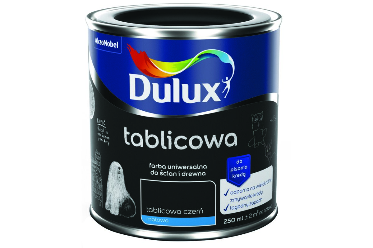 Farba tablicowa czarna do pisania kredą Dulux 250 ml Bricomarche pl