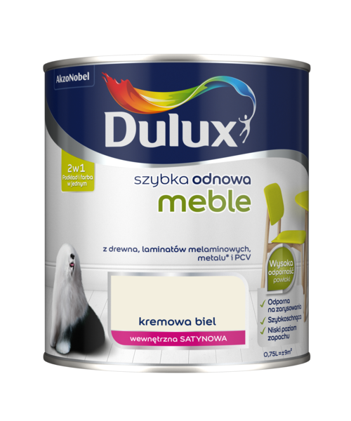 Farba Akrylowa Dulux Szybka Odnowa Meble L Kremowa Biel