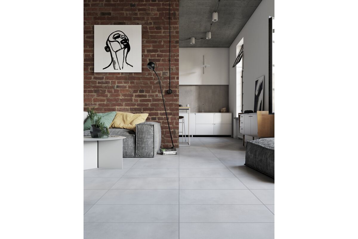 Gres Szkliwiony Rektyfikowany Walk Soft Grey 60 X 60 Cm Gat I