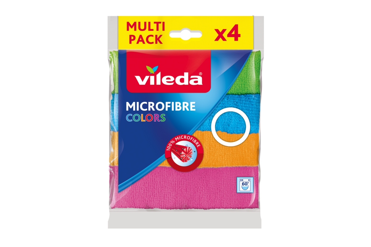 Ściereczka z mikrofibry COLORS 4 szt Vileda Bricomarche pl