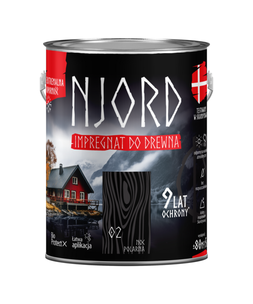 Impregnat Do Elewacji Drewnianych Njord Noc Polarna 5 L LuxDecor