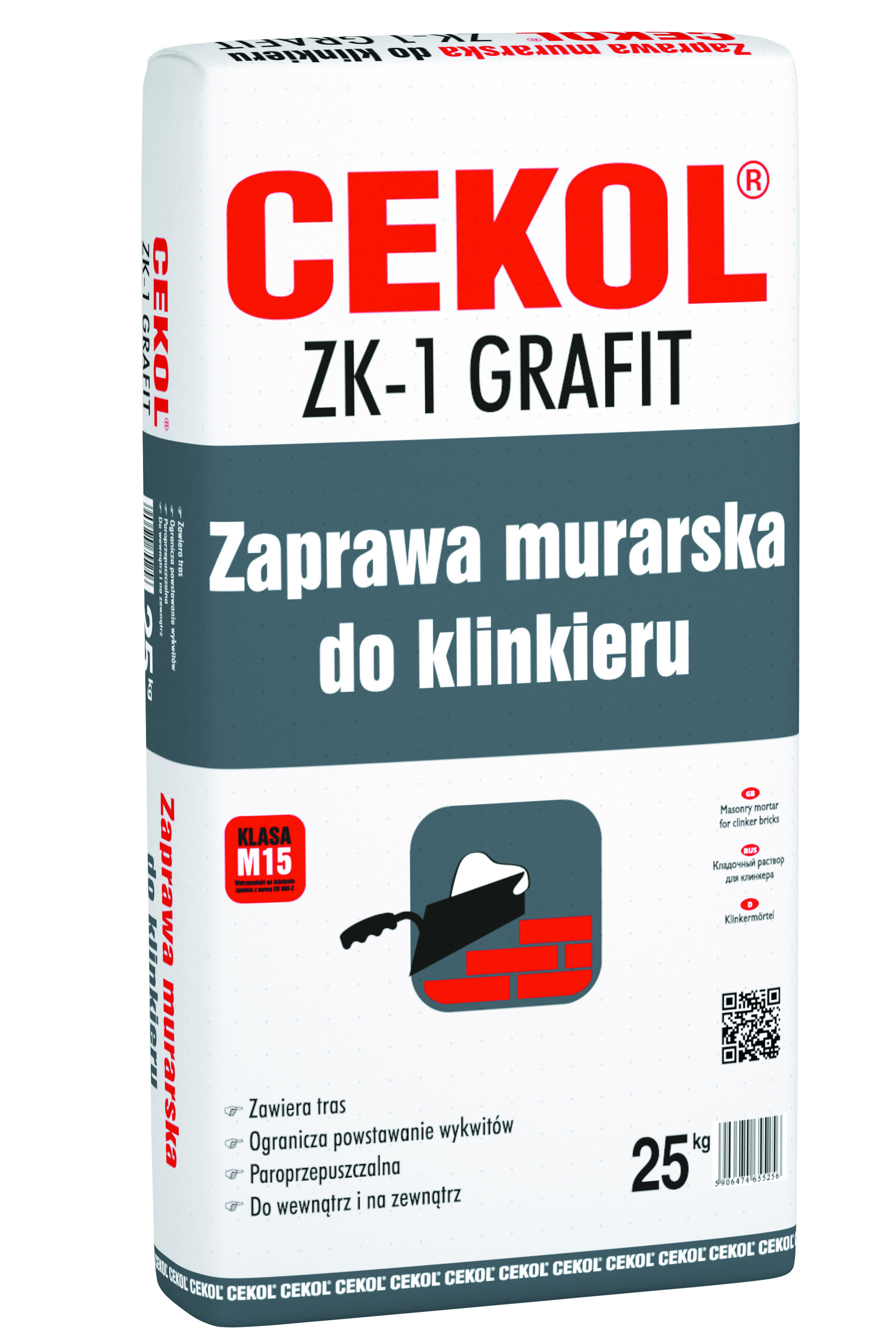 Zaprawa Murarska Do Klinkieru Grafit Zk 1 25 Kg Cekol Bricomarchepl 7990