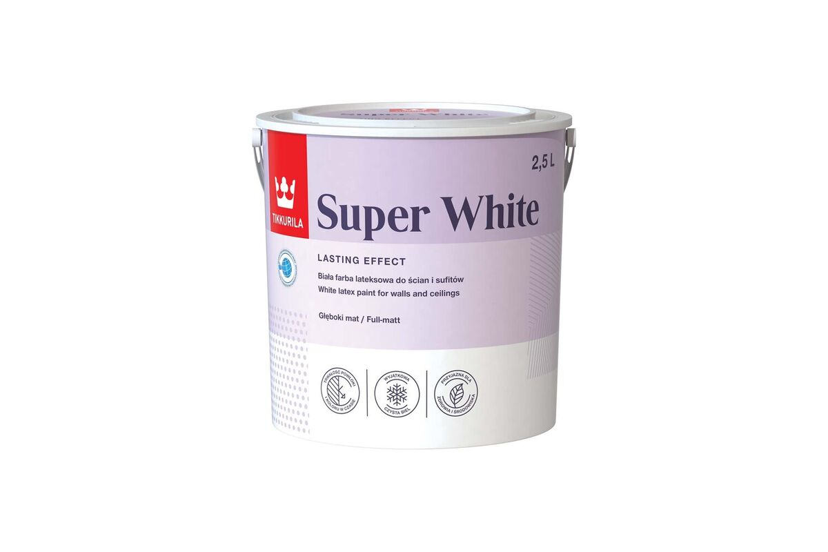 Farba Lateksowa Tikkurila Super White 2 5 L Bricomarche Pl