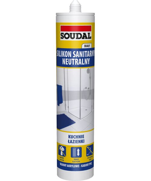 Silikon Neutralny Sanitarny Biały 280 Ml Soudal - Bricomarche.pl