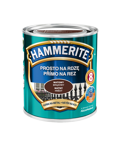 Farba Prosto Na Rdzę Brązowy Matowy 0 7 l Hammerite Bricomarche pl