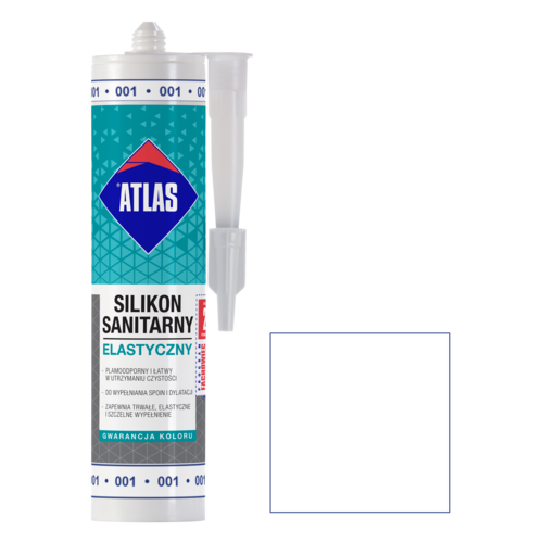 Silikon Sanitarny Elastyczny 001 Biały 280 Ml Atlas - Bricomarche.pl