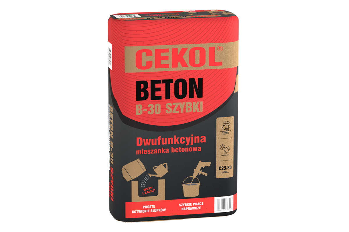 Dwufunkcyjna Mieszanka Betonowa B-30 Szybki 25 Kg CEKOL - Bricomarche.pl