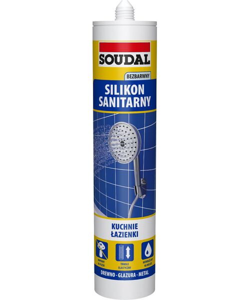 Silikon Sanitarny Bezbarwny 280 Ml Soudal - Bricomarche.pl