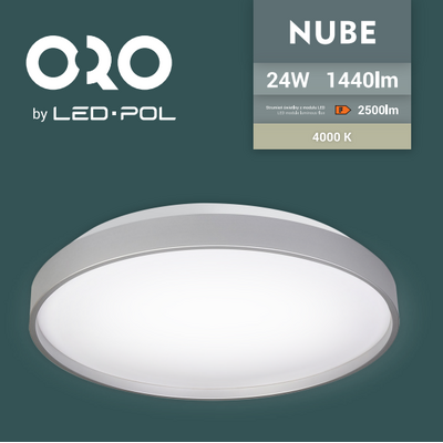 Plafon ORO NUBE SILVER 24W DW