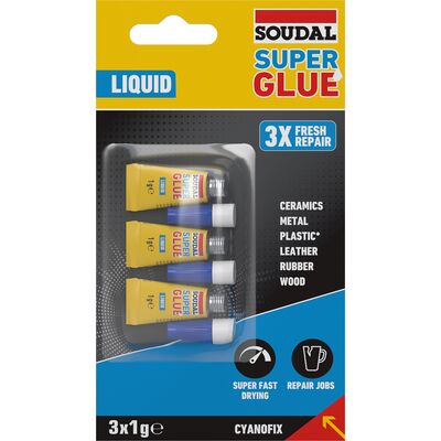 Klej Super Glue Liquid 3 x 1 g