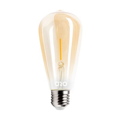 Żarówka LED ORO-E27-G80-FL-AMBER-6W-DIMM-WW