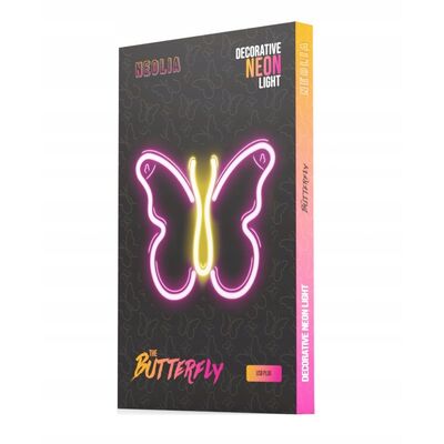 Neon LED motyl różowy NNE03 neolia