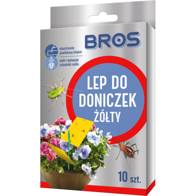 Lep do doniczek żółty 10 sztuk BROS