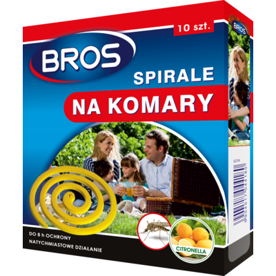 Zdjęcia - Odstraszacz owadów i zwierząt BROS Spirala na komary Citronella 10 sztuk 