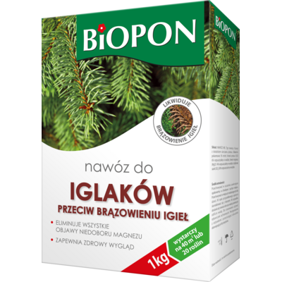 Nawóz do iglaków przeciw brązowieniu igieł 1 kg Bopon