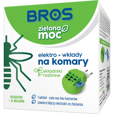 Zielona Moc elektro + 10 wkładów na komary BROS