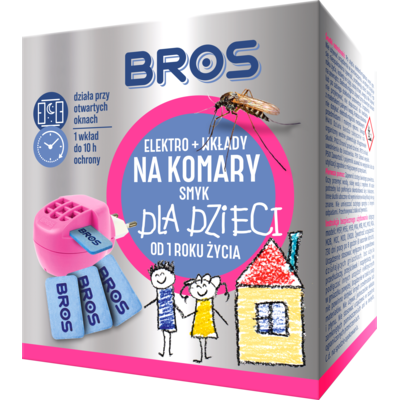 Elektro + 10 wkładów na komary rekomendacja dla dzieci BROS