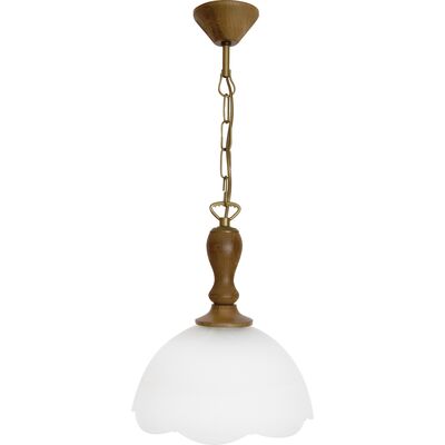 Lampa wisząca 1 - płomienna D1-005 DĄB 1,14 kg, 25 x 58 cm, 1 x E27 PROGRES