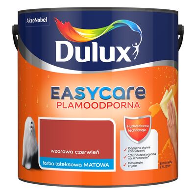 Farba lateksowa EasyCare Plamoodporna Wzorowa Czerwień 2,5 l Dulux