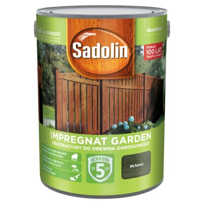 Impregnat Dekoracyjny do drewna ogrodowego Garden Mchowy 5 l Sadolin