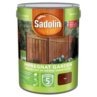 Impregnat Dekoracyjny do drewna ogrodowego Garden Tek 5 l Sadolin