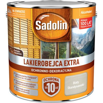 Lakierobejca Ochronno-Dekoracyjna Extra Biały Skandynawski 2,5 l Sadolin