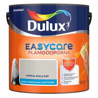 Farba lateksowa EasyCare Plamoodporna Solidny Szary Beż 2,5 l Dulux