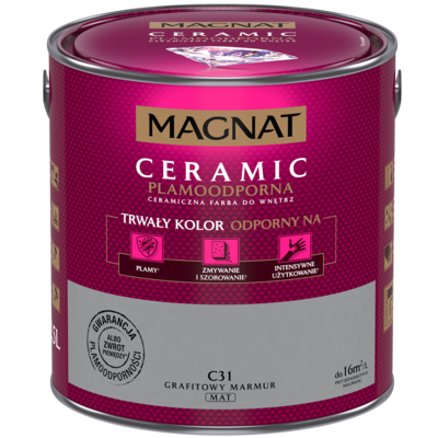 Farba ceramiczna MAGNAT Ceramic grafitowy marmur C31 2,5 l