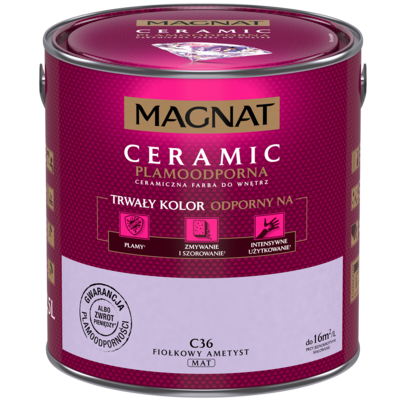Farba ceramiczna MAGNAT Ceramic fiołkowy ametyst C36 2,5 l