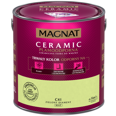 Farba ceramiczna MAGNAT Ceramic zielony diament C41 2,5 l