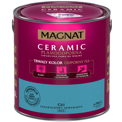 Farba ceramiczna MAGNAT Ceramic szmaragdowy akwamaryn C61 2,5 l