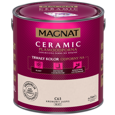 Farba ceramiczna MAGNAT kremowy jaspis C63 2,5 l Magnat