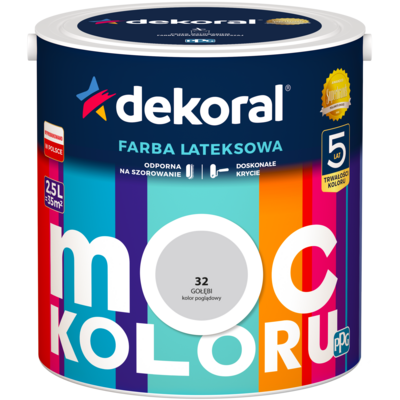 Farba lateksowa Moc Koloru Gołębi 2,5 l Dekoral