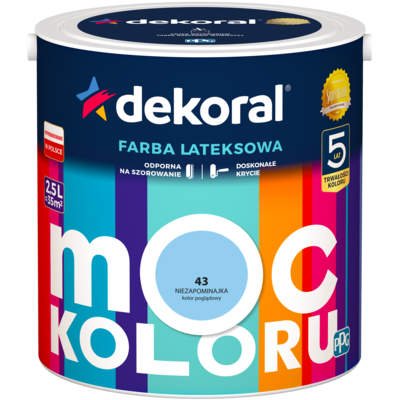 Farba lateksowa Moc Koloru Niezapominajka 2,5 l Dekoral