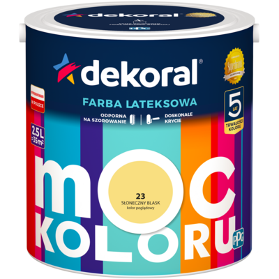 Farba lateksowa Moc Koloru Słoneczny Blask 2,5 l Dekoral