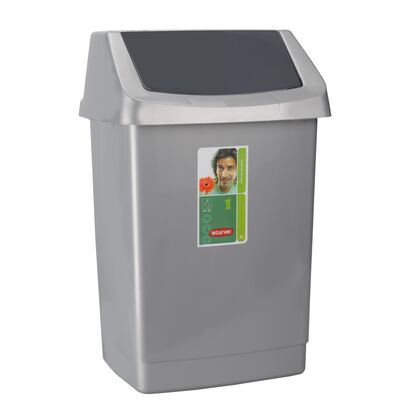 Kosz uchylny click-it 50 l srebrny grafit