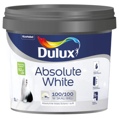 Farba akrylowa Dulux Absolute White 5 l Dulux