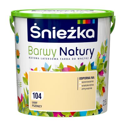 Farba lateksowa Barwy Natury łany pszenicy 104 4 2,5 l Śnieżka