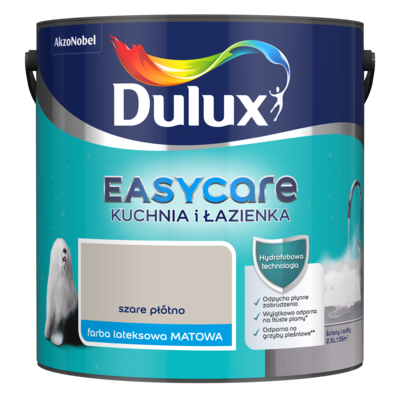 Farba Dulux EasyCare Kuchnia i Łazienka Szare Płótno 2,5 l