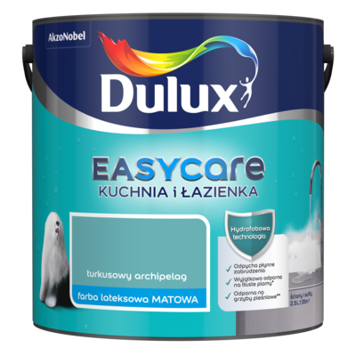 Farba Dulux EasyCare Kuchnia i Łazienka Turkusowy Archipelag 2,5 l