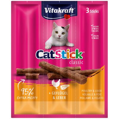 Przysmak dla kota Cat Stick Mini 3 sztuki drób/wątróbka Vitakraft