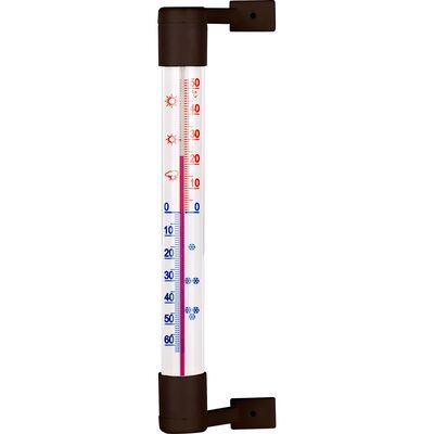 Termometr zaokienny przyklejany brąz 18 x 190 mm Bioterm